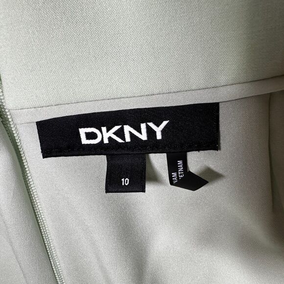 DKNY NWT Womens Asymmetrical Pencil Skirt sz 10 Rose Garden Green Office Career - Picture 8 of 12
